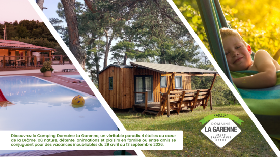 &Agrave; seulement 1h de Lyon, ce camping 4 &eacute;toiles au c&oelig;ur de la Dr&ocirc;me promet des vacances au vert